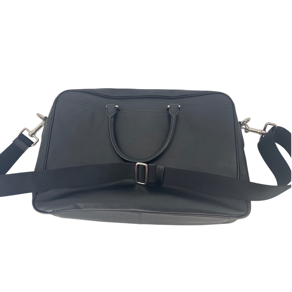 Coach Beckett Slim Brief F72979 Mens Briefcase Black Pebble Leather